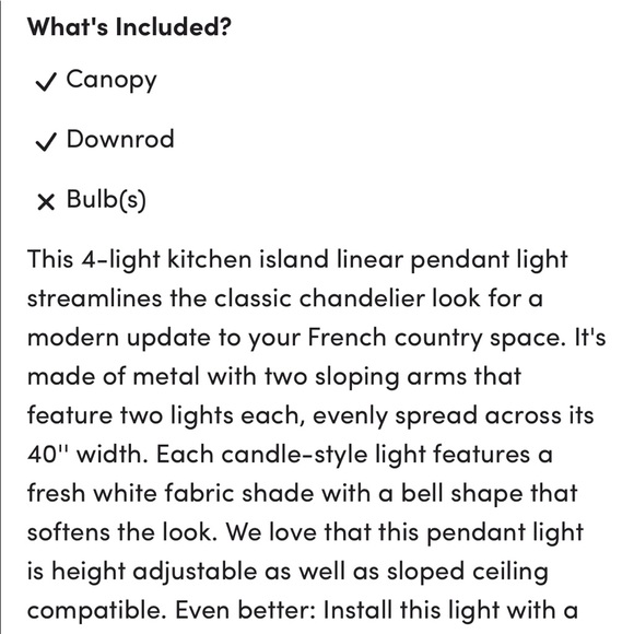 NEW Diana 4 Light Linear Pendant Light - Picture 2 of 4